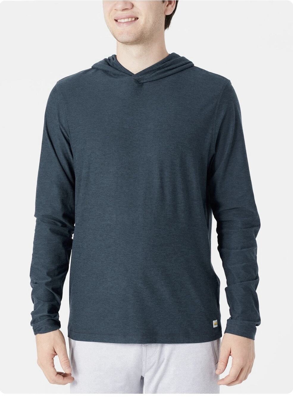 Vuori Hoodie Mens Navy Heather Strato Tech Hoody M Layering Jersey Buttery Soft